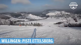 Skigebiet Willingen Kamerafahrt Piste an der Ettelsbergbahn [upl. by Nnalyrehs]