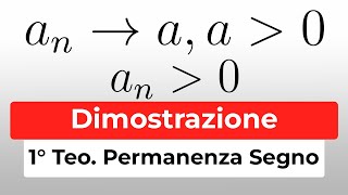 1° Versione Teorema permanenza del Segno con Dimostrazione  Successioni [upl. by Canon]