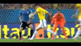 James Rodriguez Volley 2014 World Cup Colombia vs Uruguay 28 06 2014 HD [upl. by Ettesil]