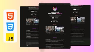 Responsive Personal Portfolio Website Design Using HTML  CSS amp JavaScript [upl. by Arok]