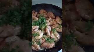 My own version of buttered shrimp yummy shortsvideo cooking short shrimp recipe [upl. by Haelhsa]