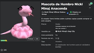 CONSIGUE ANACONDA DE NICKI MINAJ GRATIS en ROBLOX [upl. by Ob]