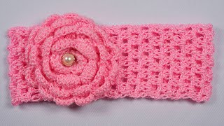 🌈Como Tejer Diadema FACIL para niñas  Cintillo Turbante Vincha  Crochet  Ganchillo💗 [upl. by Aynos610]