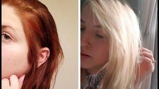 Reddish Brown Hair to Light Blonde  3 Step Tutorial [upl. by Jasen]