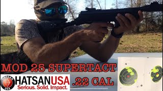 Unboxing Hatsan MOD 25 SuperTACT QE 22 Caliber Air Rifle Complete Review and Field Test [upl. by Joappa]