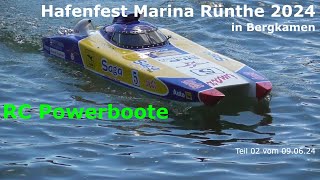 Hafenfest Marina Rünthe 2024 in Bergkamen RC Powerboote Teil 2😲 [upl. by Eilrebmik351]