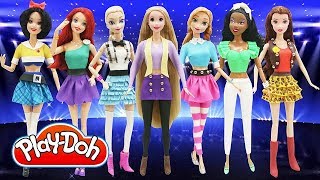 Play Doh Modern Disney Princesses Inspired Costumes [upl. by Ydarb]