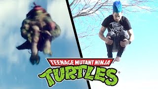 Stunts from Teenage Mutant Ninja Turtles Movie TMNT in real life [upl. by Enirbas]