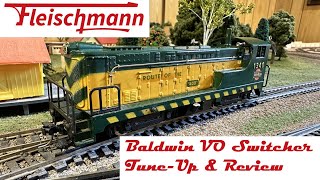 Fleischmann HO CampNW Baldwin VO Switcher TuneUp and Review [upl. by Grace]