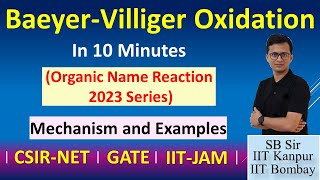 Baeyer–Villiger Oxidation Chemistry  CSIRNET GATE IIT JAM Baeyer–Villiger Mechanism  Examples [upl. by Quartis385]