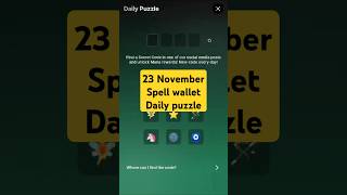 23 November Spell Wallet Daily puzzle spellwallet shortsfeedshorts [upl. by Reehsab603]