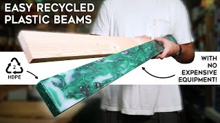 How to Make Recycled BEAMS from Plastic Waste at Home [upl. by Rennat]