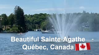 Beautiful SainteAgathedesMonts Quebec Canada  Laurentians  Laurentides  Walking Tour 4K [upl. by Hilliard]