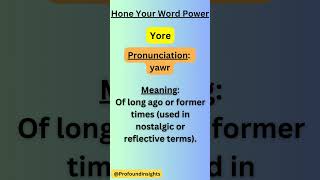 Yore shorts trending new word hone your word power [upl. by Koffler837]