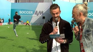 Everton fans amp James Maddison take on the Volley Challenge ⚡ [upl. by Ecinrev]