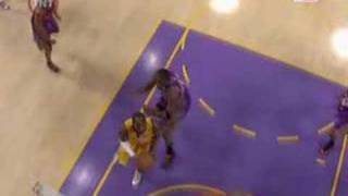 Amare Stoudemire blocks Kobe Bryant Kobe cry to ref [upl. by Daile]