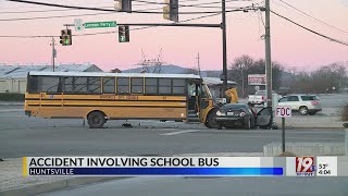 Huntsville School Bus involved in Wreck [upl. by Polloch]