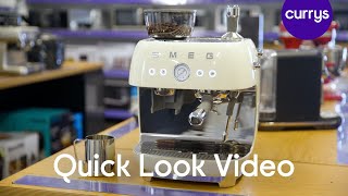 SMEG EGF03CRUK Bean to Cup Coffee Machine  Quick Look [upl. by Aymahs]