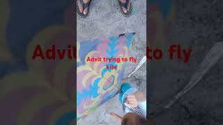 Advit trying to fly kite [upl. by Adnawuj]