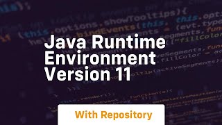 java runtime environment version 11 [upl. by Lee36]