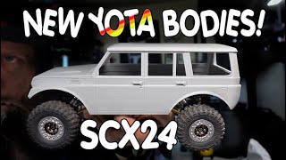 TWO NEW SCX24 BODIES  Toyota Land Cruiser  Toyota Hilux Champ [upl. by Paluas]