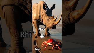 Amazing Animal Fusion Hybrid Rhino plus crab hybrid with Other Animal Speciesanimals short [upl. by Noelopan]