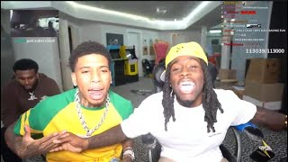 Kai and NLE choppa freestyle on Tyla water beat [upl. by Nosauq]