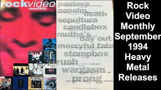 Rock Video Monthly September 1994 Heavy Metal Releases basicallybassguitar [upl. by Anawat]