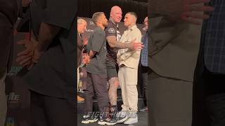 Lomachenko amp Kambosos separated during intense face off [upl. by Leiru]