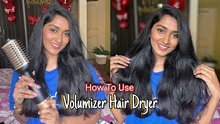 How to use Blow brush  volumizer hair dryer Complete guide 💜 [upl. by Anaitsirk]