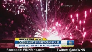 Simi Valley Fireworks Accident Caught on Tape [upl. by Baese]