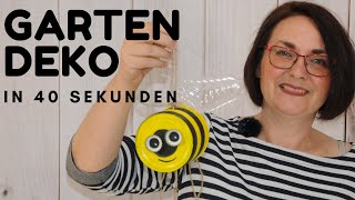 Gartendeko selber machen  Upcycling Idee für den Garten in 40 Sekunden shorts [upl. by Peppel]