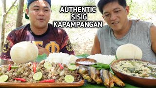 AUTHENTIC SISIG KAPAMPANGAN  MUKBANG PHILIPPINES  COLLABORATION w TeamAgustinTV [upl. by Assertal]