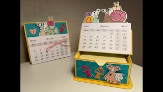 Tutorial Kleiner Kalender mit Zettelbox Schneckenpost neuer Minikatalog 2021 [upl. by Eilsil542]