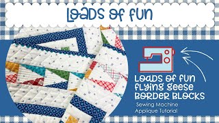 Loads of Fun Flying Geese Border Blocks made via FPP with your Sewing Machine [upl. by Oicnecserc656]