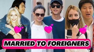 💕TOP 12 KOREAN CELEBS WHO MARRIED FOREIGNERS 💕🥰 [upl. by Borchers682]