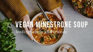 VEGAN MINESTRONE SOUP  Good Eatings [upl. by Novyert113]