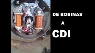 modificacion encendido por BOBINAS a CDI MOTOR 2 TIEMPOS [upl. by Bendix]