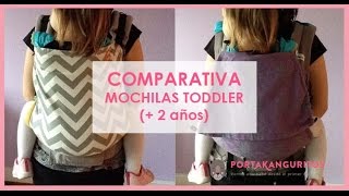 Comparativa Mochilas Toddler Fidella  Buzzidil  Emeibaby  Tula y Liliputi [upl. by Anairt]