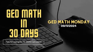 GED Math Monday  90924 [upl. by Adamski]