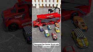 Transport Car Carrier Truck with Launcher  Fun Hauler with Vehicles [upl. by Piefer]