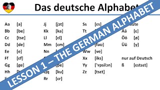 The German Alphabet  Learn German Lesson 1  Complete A1B1 Course  deutsches Alphabet [upl. by Singhal630]