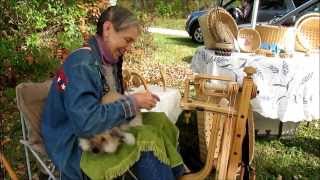 Angora Bunny Spinning 2013 Henniker NH [upl. by Ecad]