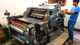 Heidelberg offset 46×64cm 18×25¼n machine working Heidelberg offset printing [upl. by Adnahsal794]