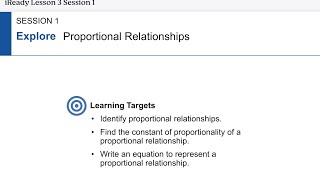 iReady Math 7 Lesson 3 Session 1 [upl. by Kalil313]