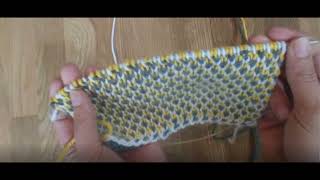 Triple check knit stitch Suomalainen [upl. by Appolonia]