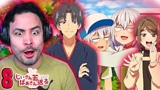 😅¿Y ESTOS IMPOSTORES👴👵Jiisan Baasan Wakagaeru Capitulo 8 REACCION [upl. by Asilec]