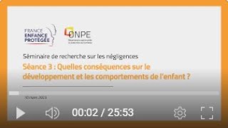 Les conséquences multiples des négligences dès le plus jeune âge [upl. by Caine]