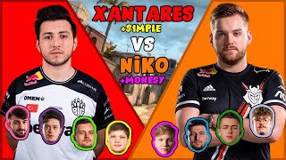 Xantares vs Niko pt2 With S1mple and Monesy  FPL Csgo Stream Battles [upl. by Lust25]