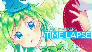 Mint ★ Copic Markers Timelapse [upl. by Leffen599]